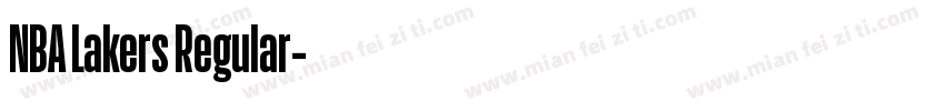 NBA Lakers Regular字体转换